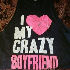 I love my crazy boyfriend t- shirt